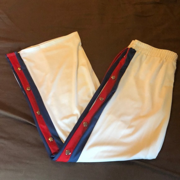 Pants - Vintage Red white and blue tearaway pants size L